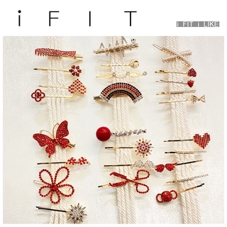 Red Series iFIT Butterfly Rainbow Hair Clip 4PCS Set