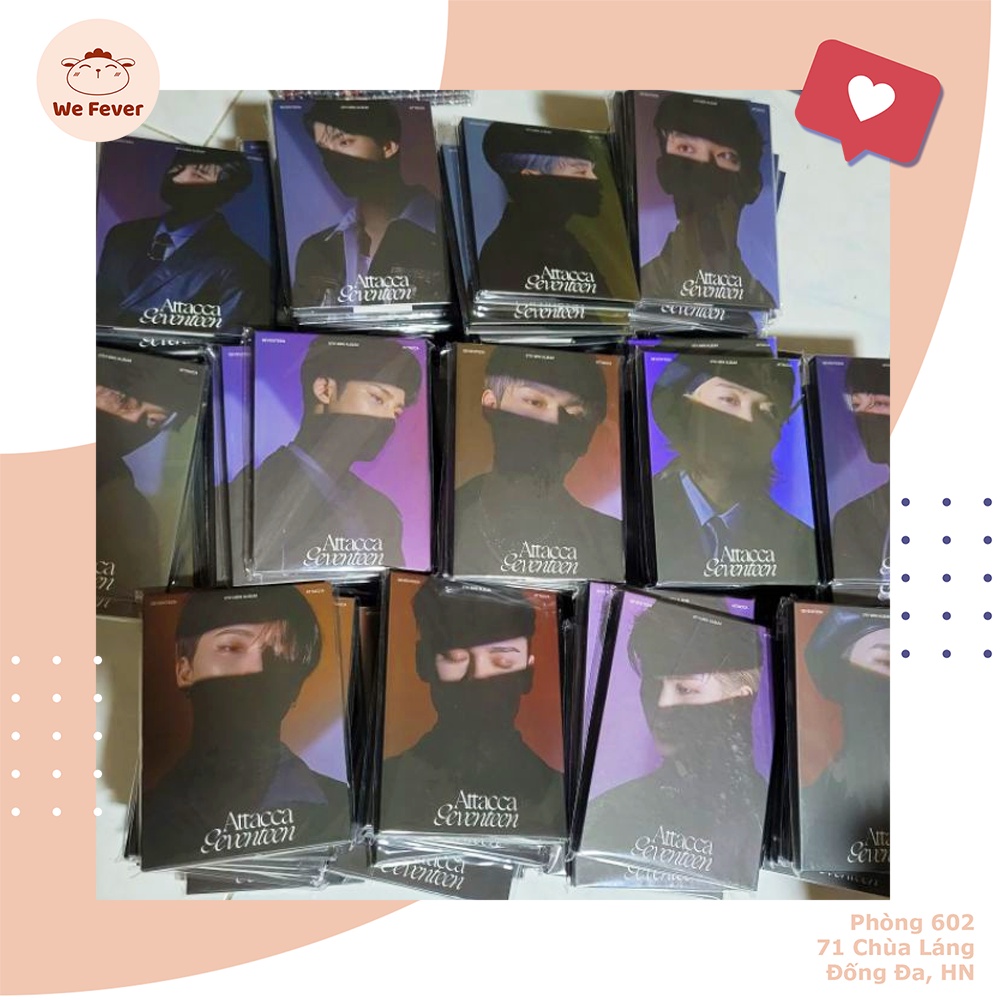 ATTACCA | SEVENTEEN - Bộ đồ chơi đựng thẻ bài bọc kính | Hàng chính hãng, chất lượng cao bản CARAT, được sản xuất ở Hàn