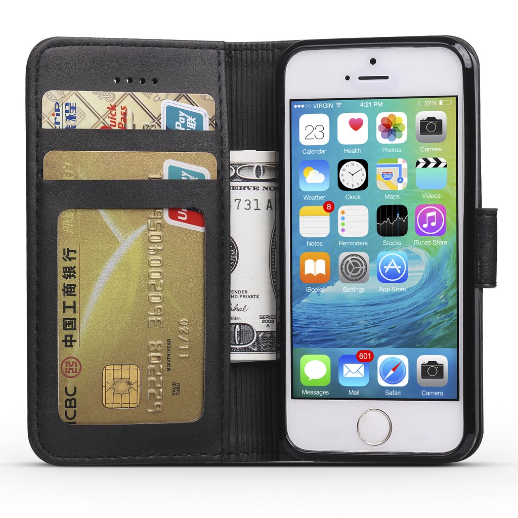 Bao da có khe cắm thẻ cho Iphone 5g / 5s | BigBuy360 - bigbuy360.vn