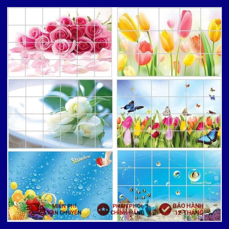 Decal Dán Nhà Bếp Cách Nhiệt Chống Nước, Chống Dầu Mỡ (Mẫu Ngẫu Nhiên)