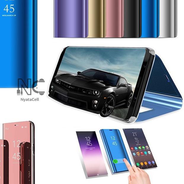 Ốp Điện Thoại Nắp Gập Tráng Gương Thông Minh Có Giá Đỡ Cho Xiaomi Redmi Note 3 4 4x 5 5a 6 7 8 Pro Prime