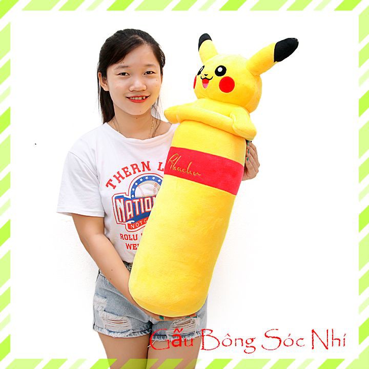 [Mua 1 Tặng 1] Gối Ôm Pikachu 💥 FREESHIP 💥 Gấu Bông Sóc Nhí - Mua 1 Gối Ôm Pikachu Tặng 1 Thước Dây Dài 1m5