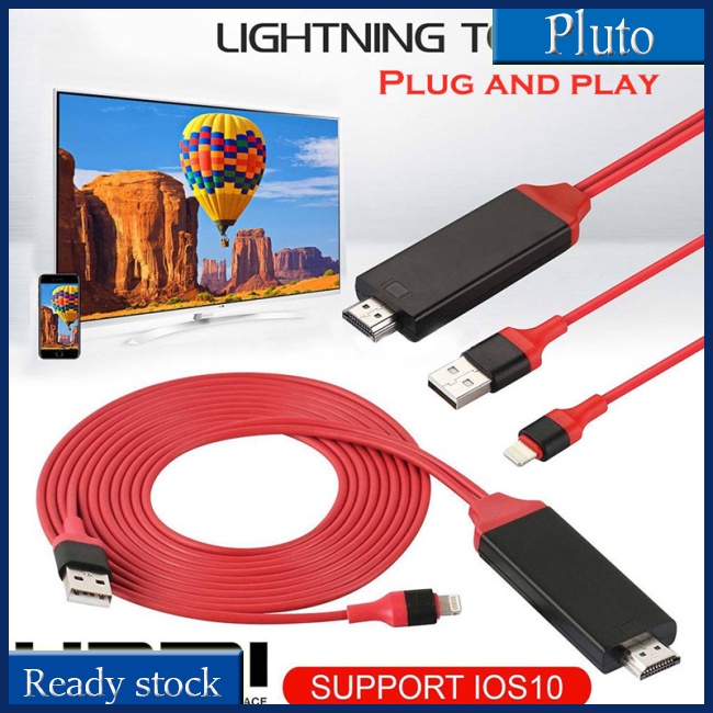 Mới Cáp Chuyển Đổi 1080P 6ft 8 Pin Apple Sang HDMI TV AV TV AV Cho iPhone 6 6S 7 8 Plus X