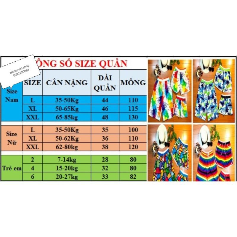 Set bộ đi biển gia đình, đồ cặp (hàng có sẵn)