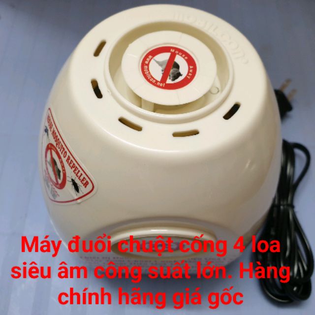 Thiết Bị Đuổi Chuột Cống_Côn Trùng Hiệu Quả Cao  - Máy Đuổi Chuột_Gián_Muỗi Công Suất To Lớn 4 Loa Siêu Âm To Lớn