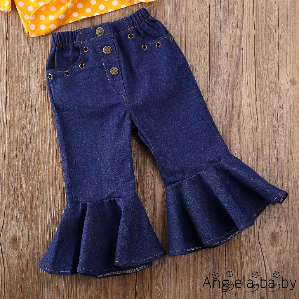 Set Áo 2 Dây+Quần Short Denim Cho Bé Gái