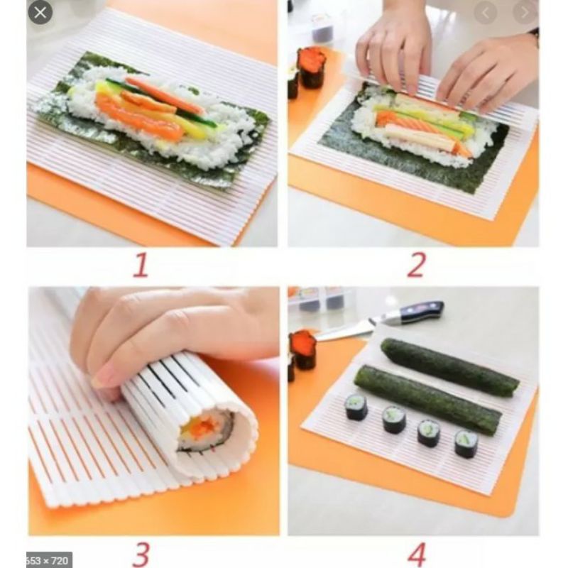 Mành tre cuộn cơm, KimBap, sushi cho bé ăn dặm