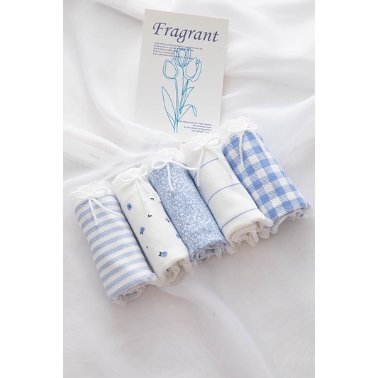 Quần Lót Nữ ❤️ Quần Cotton Nữ Viền Phối Nơ Điệu Đà Tôn Dáng 335