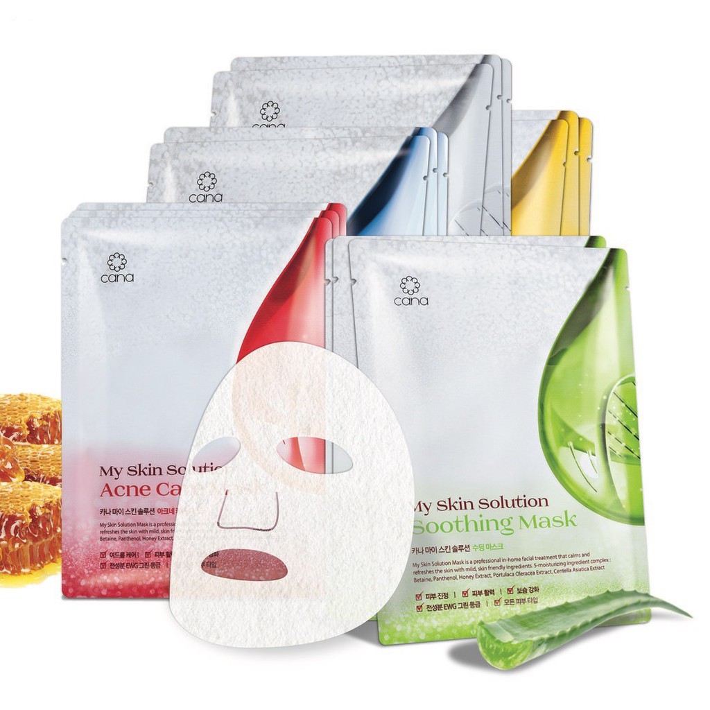 [ĐẮP MẶT BAO PHÊ] Mặt nạ chăm sóc da Hàn Quốc CANA My Skin Solution & PRENIMUM NONI MASK  (25g - 30g/miếng & Nhiều loại) | BigBuy360 - bigbuy360.vn