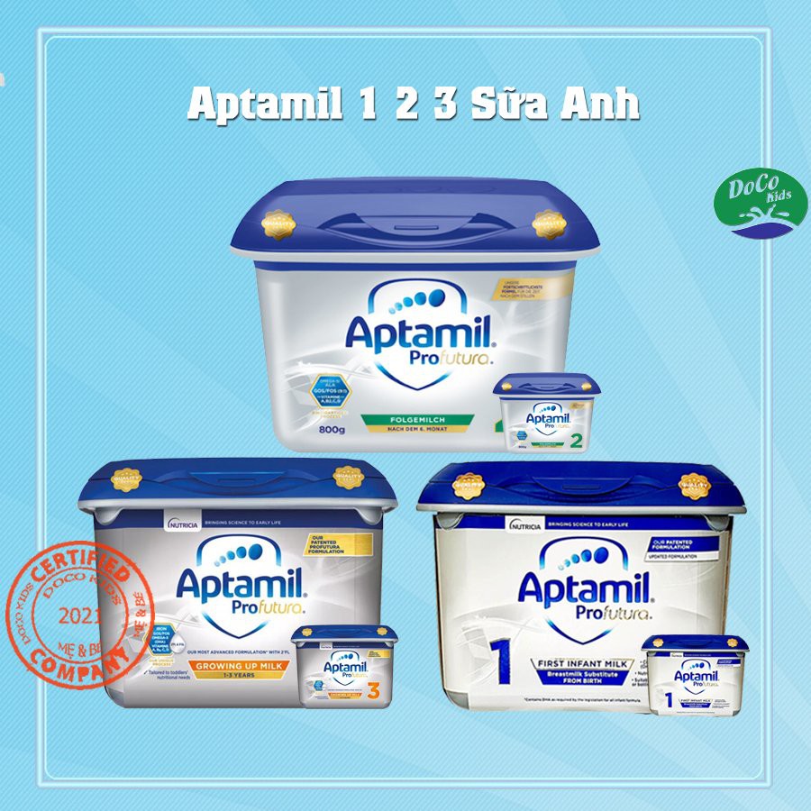 Sữa Aptamil Profutura nội địa Anh, Hộp 800g, Sữa Aptamil lùn của Anh, nguồn dinh dưỡng quý giá cho bé