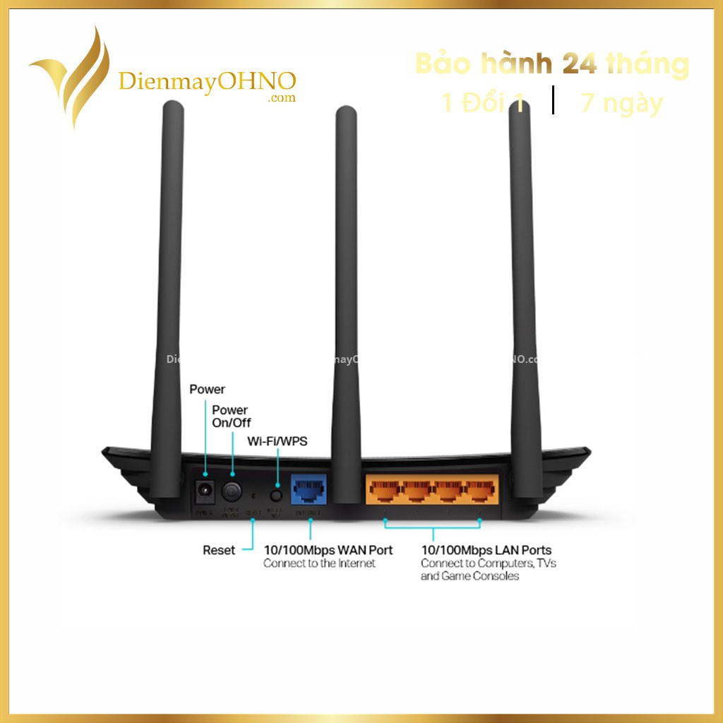 Bộ Phát Wifi TP Link TLWR940N 3 Râu Chính Hãng Router Model Moden Modem Cục Phát Wifi