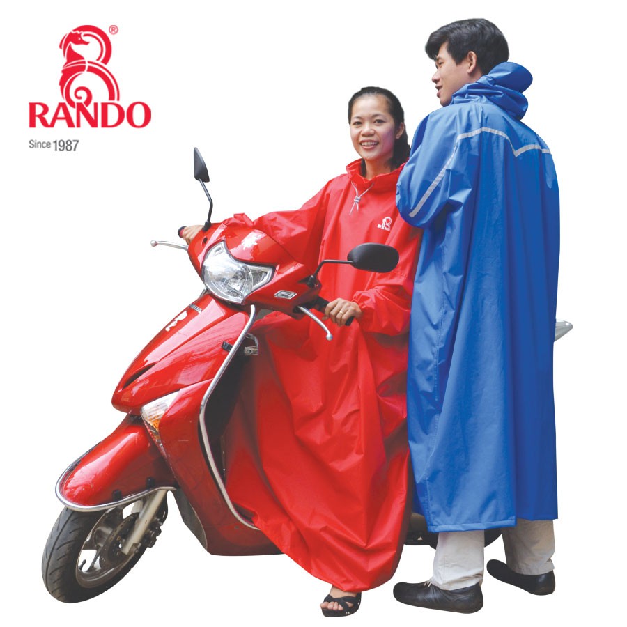 Áo Mưa 1 Người Bít Sườn Bảo Vệ Toàn Diện, RANDO Chính Hãng, Thời Trang Đi Mưa, Bền Bỉ Không Thấm Nước