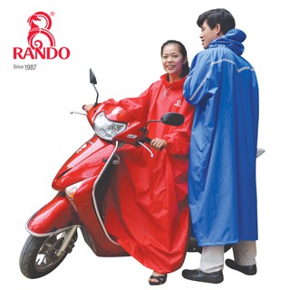 Áo Mưa 1 Người RANDO Cao Cấp Bít Sườn Trùm Đầu Vải Dù Không Thấm Nước Có Phản Quang Thời Trang Chính Hãng BISUR