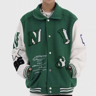 [SALE XẢ KHO] Áo bomber - Jacket varsity chất dạ ép thêu xù 100% phối chữ INS chính hãng