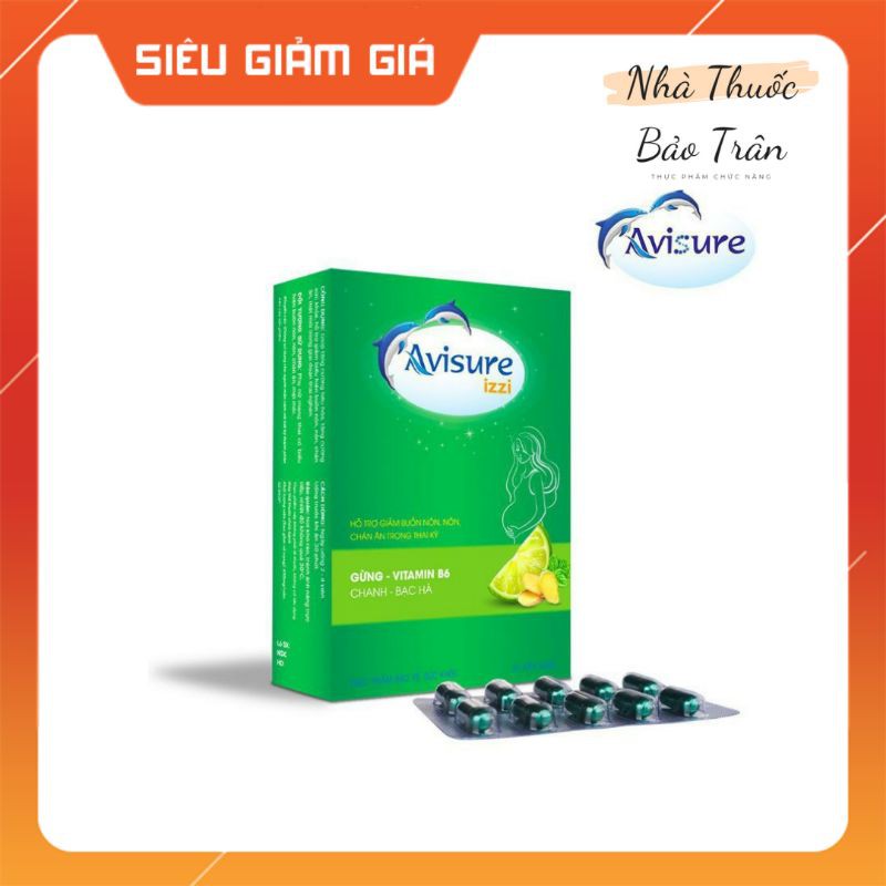 Viên uống giảm nghén Avisure izzi dành  cho mẹ bầu (hộp 20v)