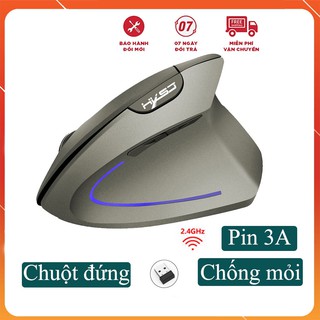Chuột không dây kiểu đứng HXSJ T24 wireless 2.4GHz chuyên dùng cho pc laptop macbook ipad tivi 2400 DPI- Hàng chính hãng