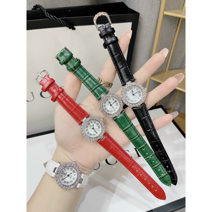 Đồng hồ nữ Royal crow dây da mặt tròn siêu xinh, hợp thời trang trẻ, bảo hành 12 tháng