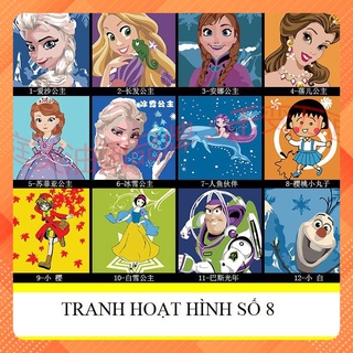 Combo 12 tranh hoạt hình cho trẻ em size 20x20 PHẦN 1