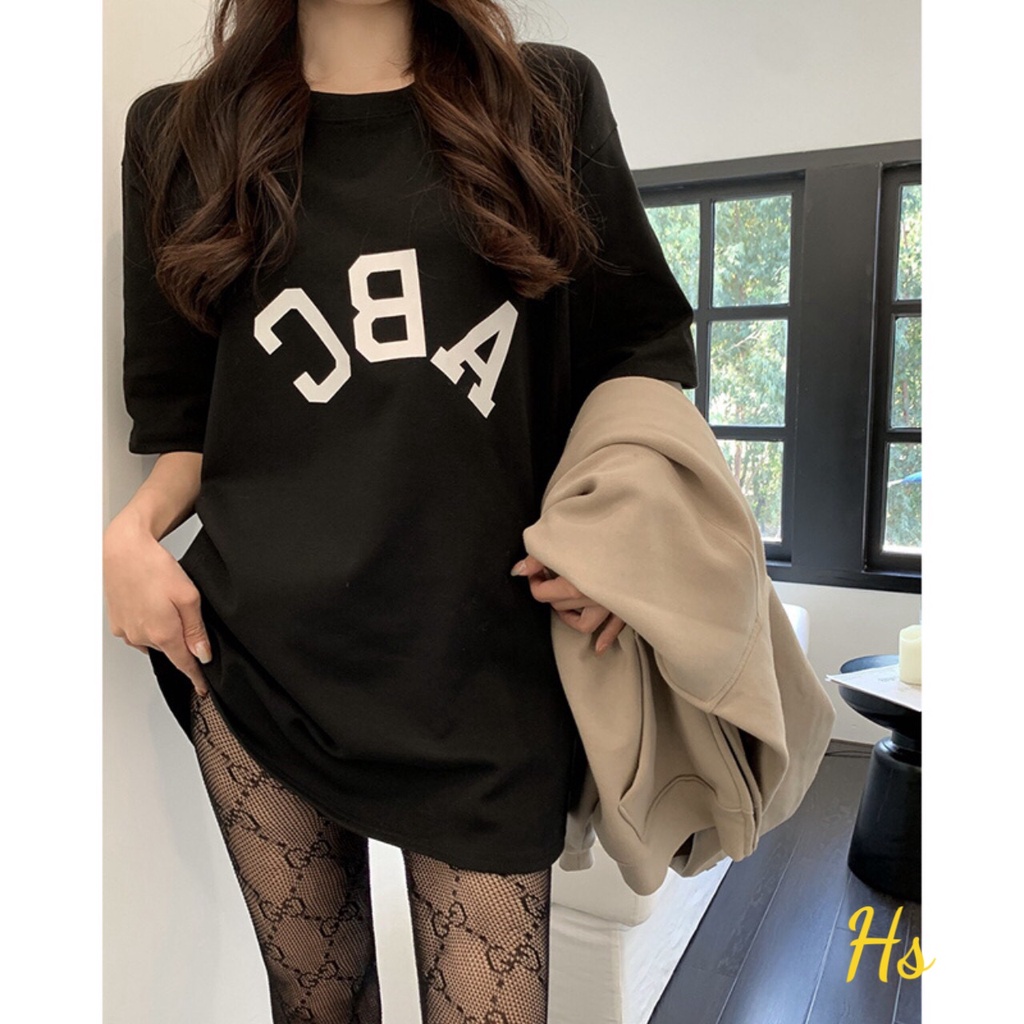Áo Phông Nữ ABC Unisex 🦋 Áo Thun Nữ Cộc Tay Cổ Tròn Dáng Suông 4 Màu 🦋
