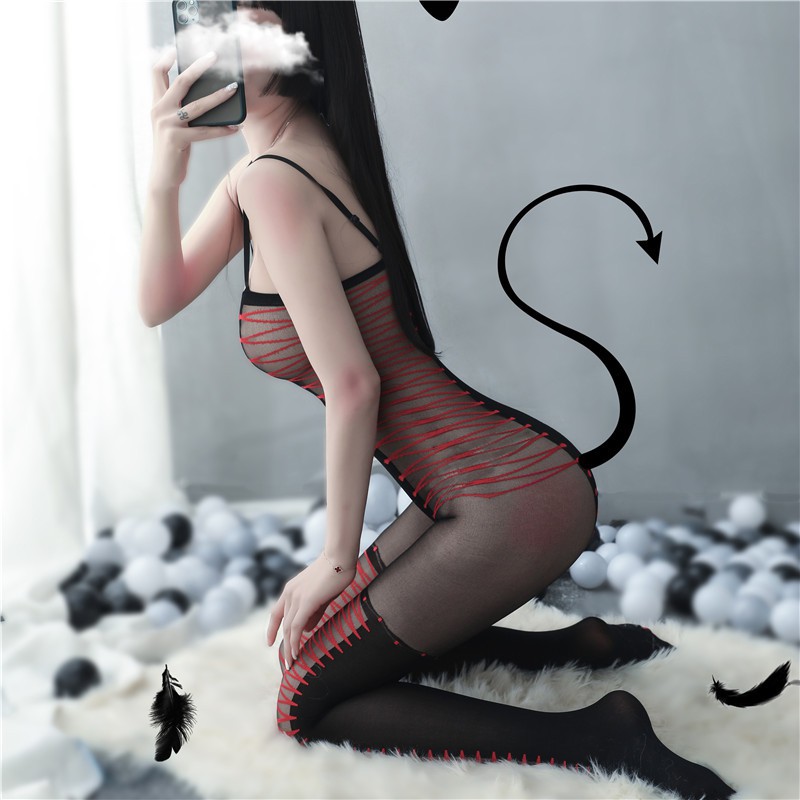 No. 28 65 💕CHE TÊN💕 Bộ Đồ Ngủ Sexy Liền Thân Vải Mịn , Cosplay Xuyên Thấu Gợi Cảm Hở Đáy Quyến Rũ Bodystocking BCS21 | BigBuy360 - bigbuy360.vn