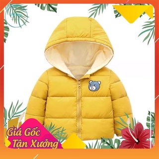 Áo khoác cho bé, áo phao trần bông lót lông cừu bé trai, bé gái từ 6 - 25kg