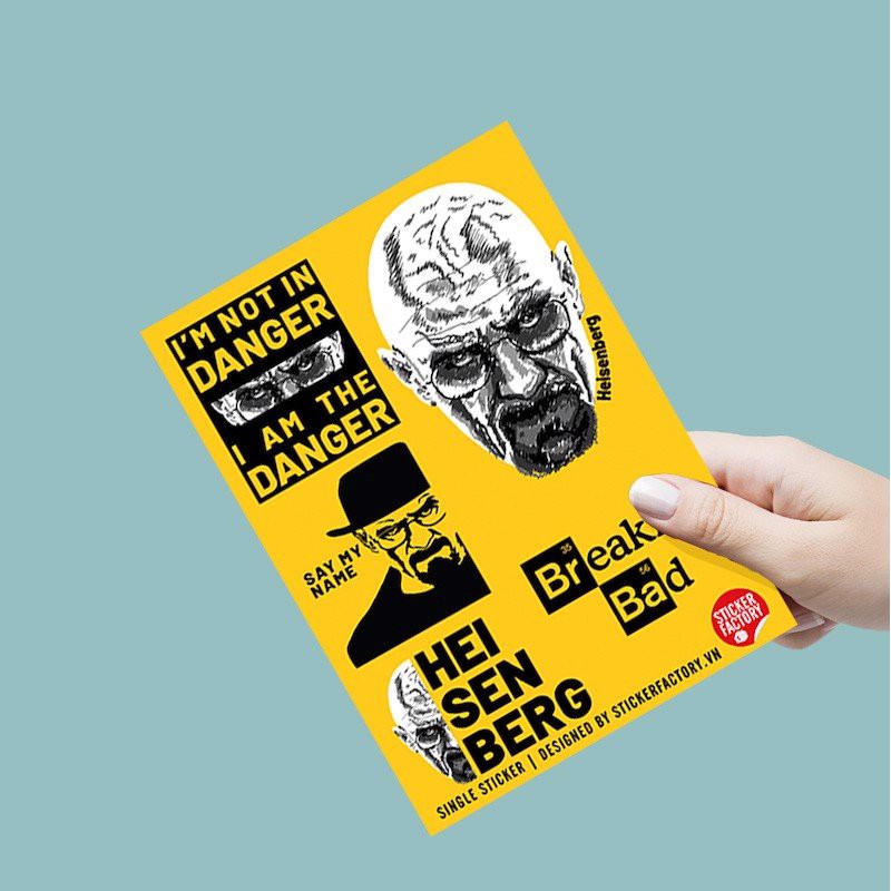 Sticker decal single hình dán lẻ STICKER FACTORY - Chủ đề Breaking Bad Heisenberg