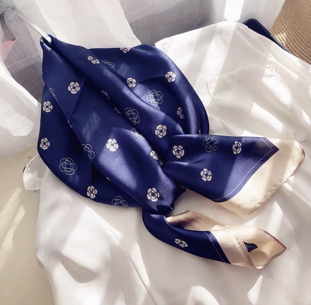 Khăn lụa vuông 70x70 turban quàng cổ,áo khăn yếm bandana thời trang đội đầu - Maben