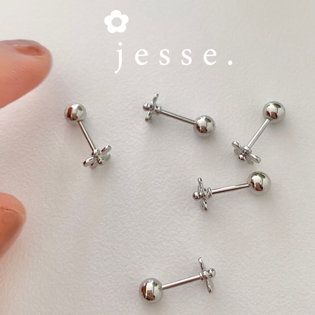Khuyên tai không gỉ bi fllower jesse store T5