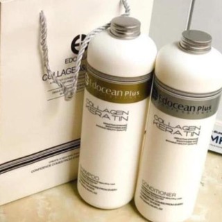 Cặp dầu gội xả COLLAGEN KERATIN EDOCEAN PLUS 1000ml x2