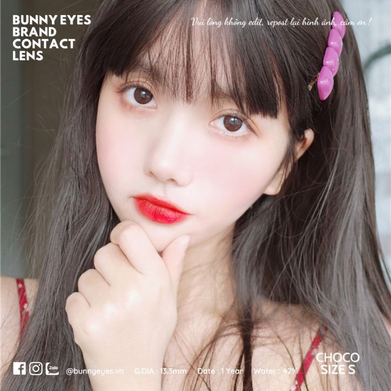 Lens Mắt Kính Áp Tròng BUNNY EYES CHOCO 14.0mm Size S
