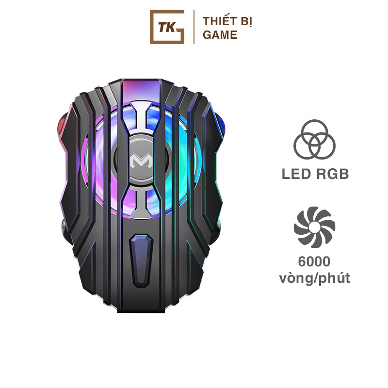 MEMO FL01 | Quạt tản nhiệt gaming dành cho điện thoại led RGB, 3 mức quạt gió