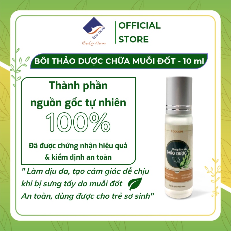 Dung dịch thảo dược bôi muỗi đốt, côn trùng cắn Ecocare 10ml