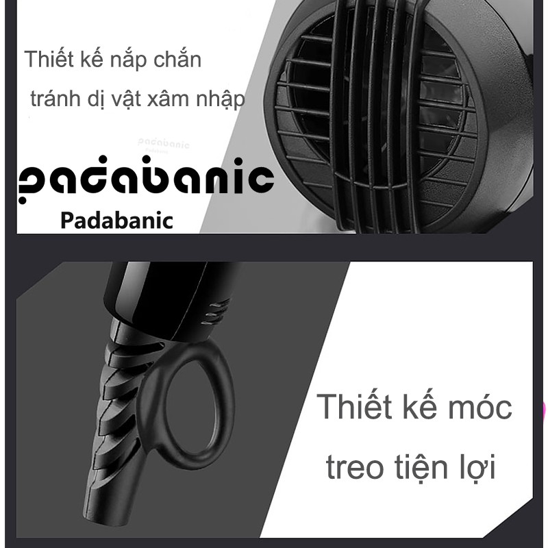 [ BẢO HÀNH ] Máy sấy tóc padabanic 8866 2200W Động cơ một chiều Gió mạnh mẽ