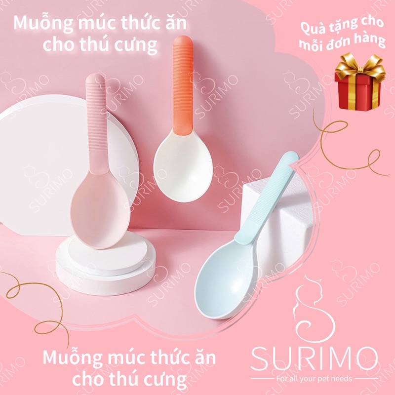 Muỗng múc thức ăn cho thú cưng, hạt ngũ cốc - 3 màu