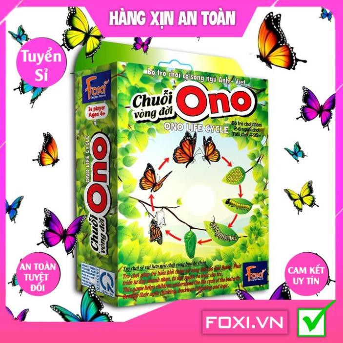 Board game-Chuỗi Ono vòng đời Ếch Bướm Foxi-thẻ glenndoman và flashcard thông minh-cách chơi đơn giản đầy gay cấn-giá rẻ