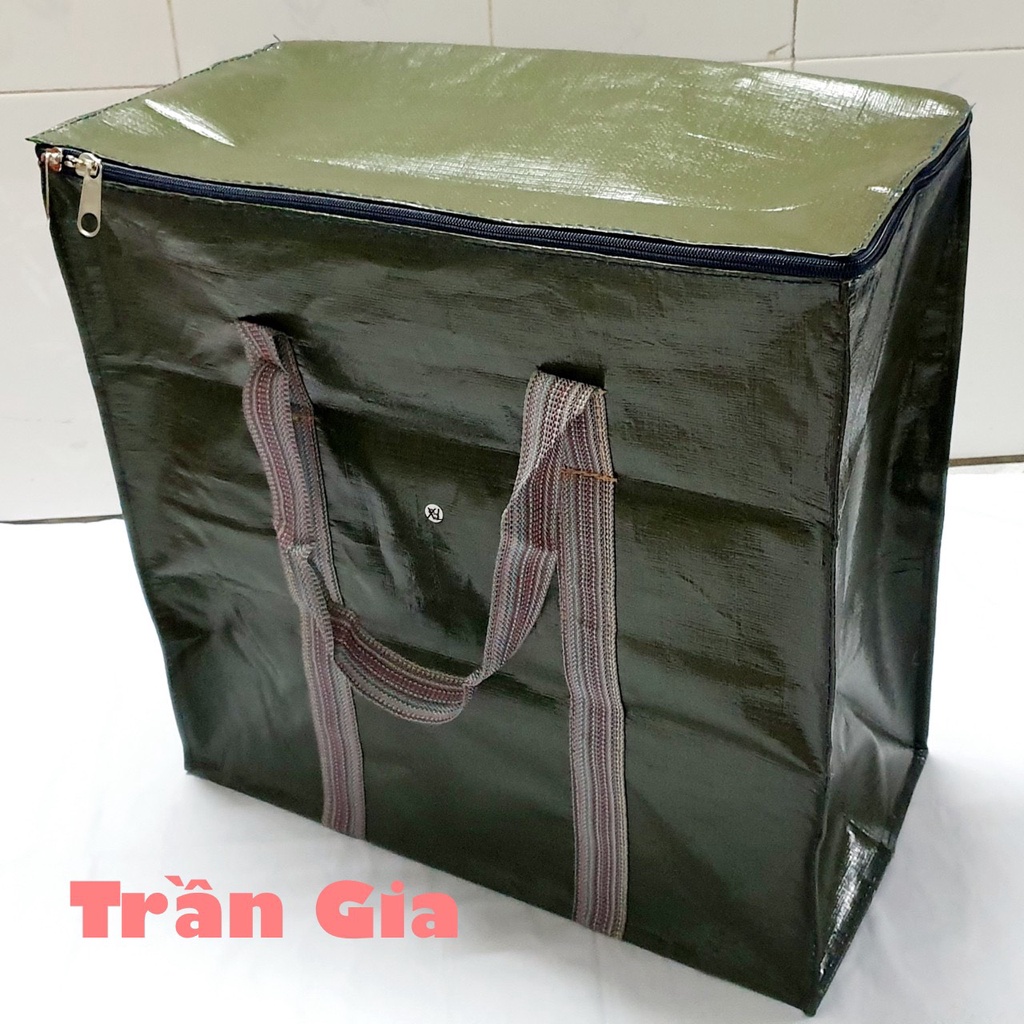 Giỏ Bạt Đựng Đồ Siêu Dày Siêu Bền Đủ Size Màu Xanh Rêu