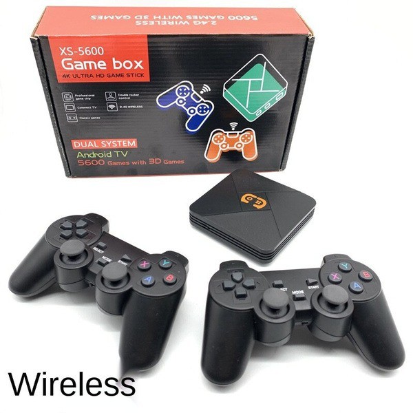 🙏Máy Chơi Game PS5600 Cổ Điển 4 Nút HDMI Với 5600 Trò Chơi Cho PS1 / PSP / SFC / GBA / N64 Tích Hợp Android Tivi Box