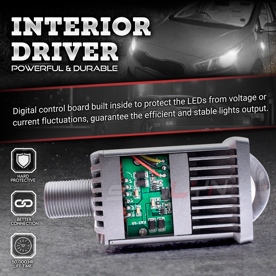 Đèn Pha LED Chiếu Sáng Sinolyn Bi 10400LUX Cho H7 H4 9005