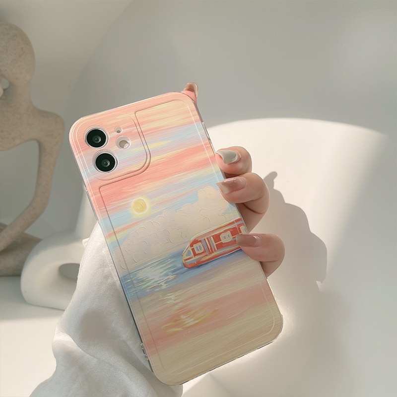 Ốp điện thoại TPU silicone phong cách tranh sơn dầu cho iPhone 11 Pro Max X XR XS Max 7 8 Plus SE2020 12 Pro Max case - Taihongmei | BigBuy360 - bigbuy360.vn