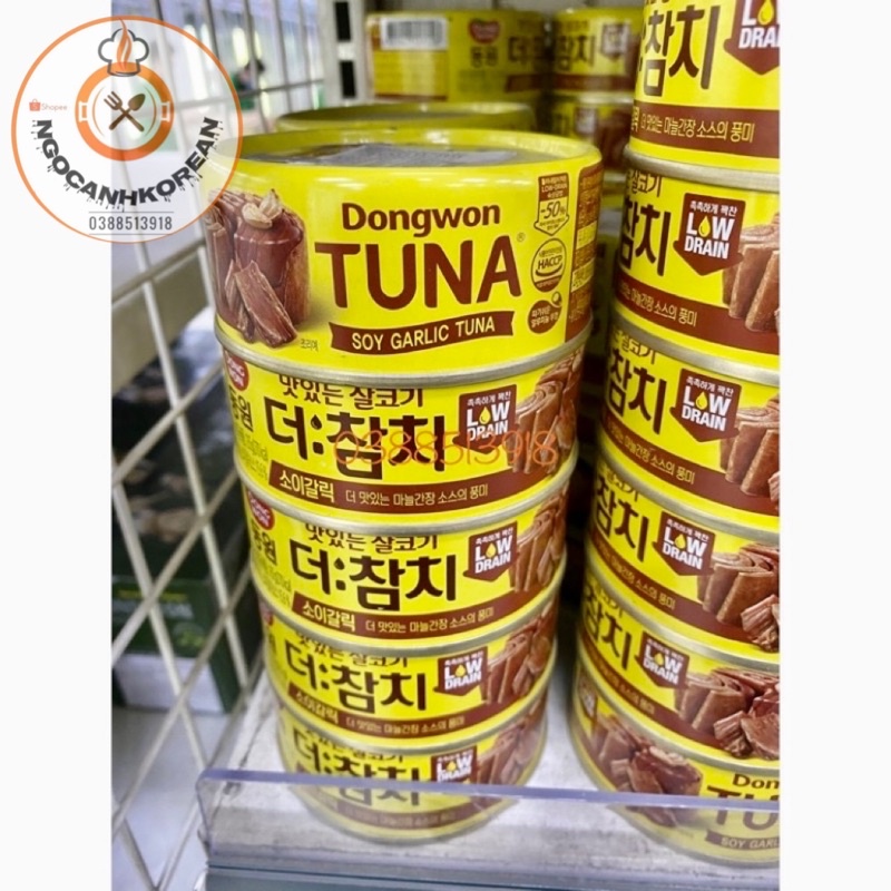 Cá ngừ ngâm tương tỏi Dongwon hàn Quốc 135gr