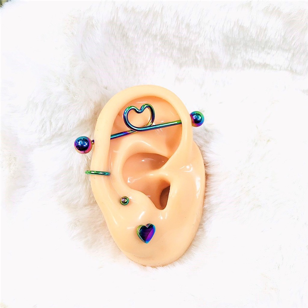 BỘ KHUYÊN TAI HÌNH HOLOGRAM 7 MÀU