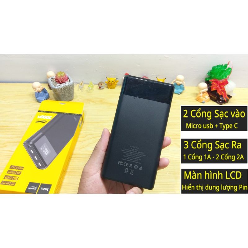 [ xả kho] Pin sạc dự phòng Hoco B35E Entourage 30000mAh 2 cổng sạc, 3 cổng ra- có LCD