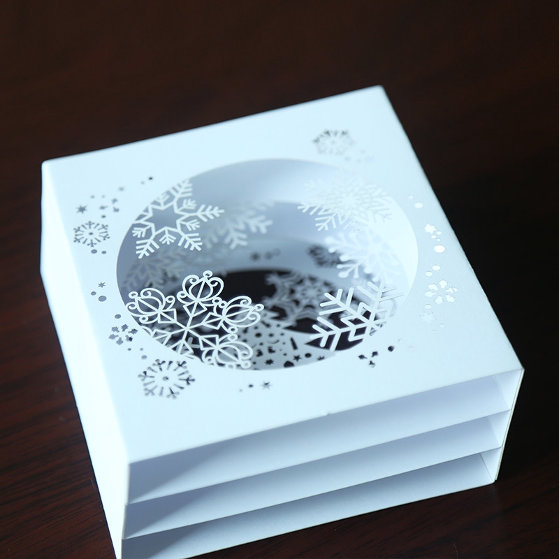 Handmade 3D Pop Up Snowflake Card Merry Christmas Gift