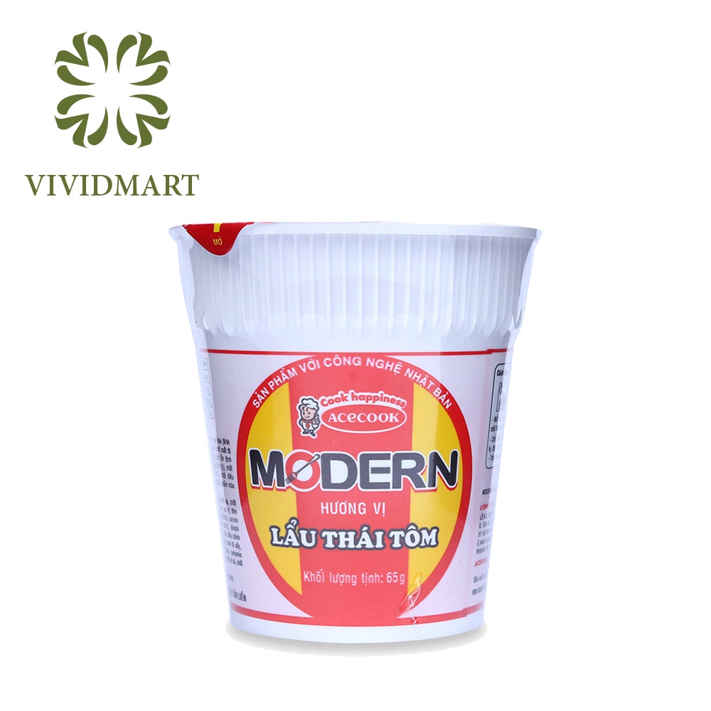 [Toàn quốc] [Ly lẻ] MÌ LY MODERN 3 VỊ: LẨU THÁI TÔM, THỊT XÀO, BÒ HẦM RAU THƠM - LY 65g - ACECOOK | WebRaoVat - webraovat.net.vn