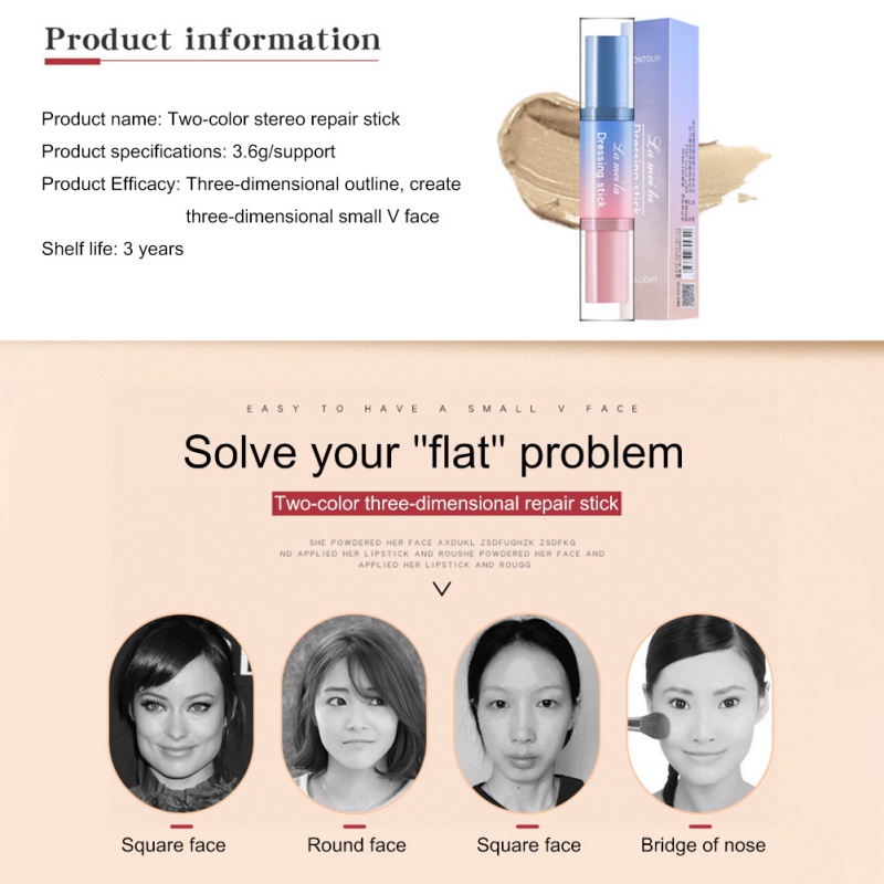 (Hàng Mới Về) Thỏi Kem Che Khuyết Điểm Bắt Sáng Hai Đầu Mịn Màng Không Thấm Nước | BigBuy360 - bigbuy360.vn