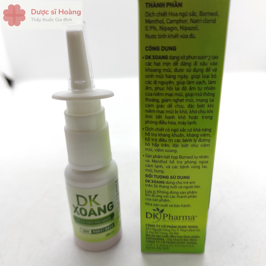 Dung Dịch Xịt Mũi DK Xoang - Lọ 15ml