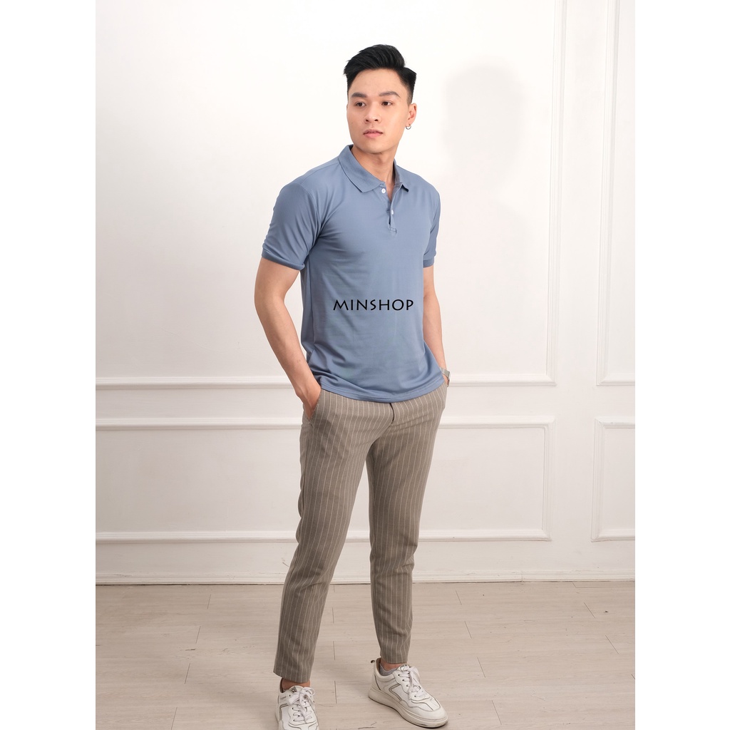 áo POLO nam cổ bẻBASSICChất liệu cá sấu cotton mềm mịn, dầy dặn cao cấp, hoạt động thoải mái, thấm hút mồ hôi