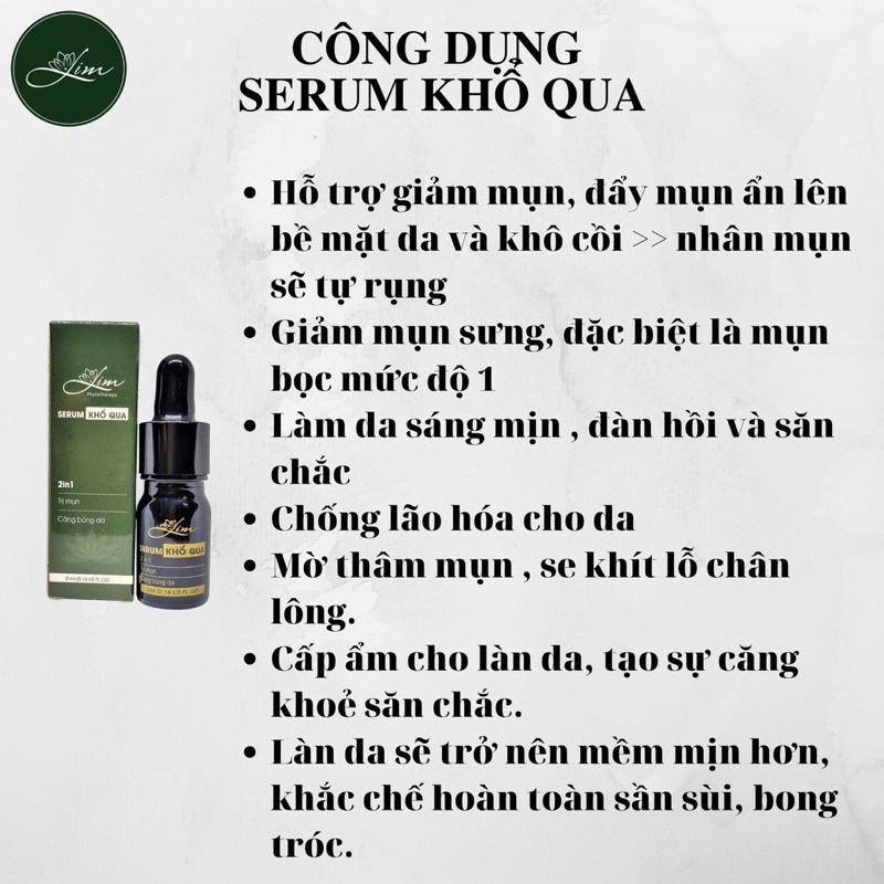 Combo serum bột khổ qua mướp đắng Lim sạch mụn mờ thâm nám an toàn hiệu quả | BigBuy360 - bigbuy360.vn