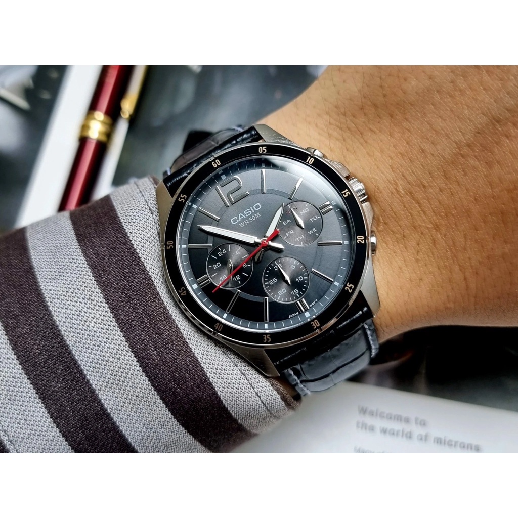 Đồng hồ Casio nam dây da MTP-1374L-7AVDF chính hãng