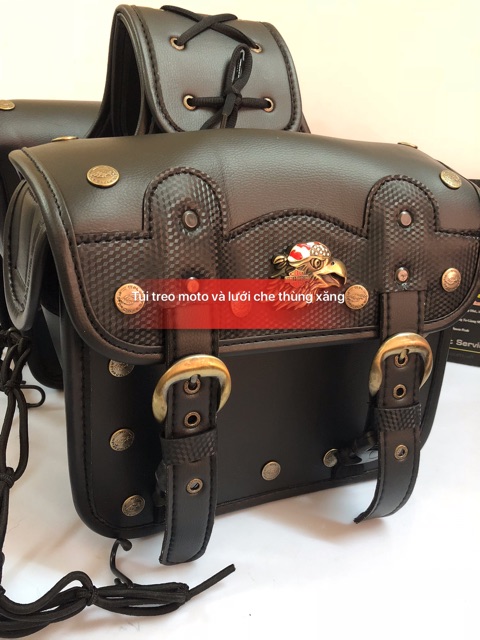 Combo túi treo moto và lưới đậy thùng xăng cao cấp mã 0256